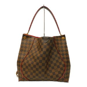 Louis Vuitton Kaisa Hobo Damier Ebene Brown Red Coated Canvas One Shoulder Bag